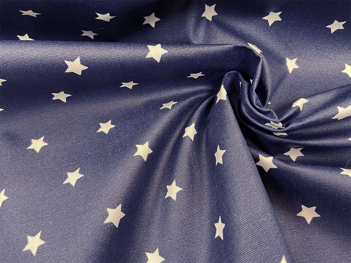 Beschichtete Baumwolle - "Meluna" Sterne in dunkelblau - Swafing