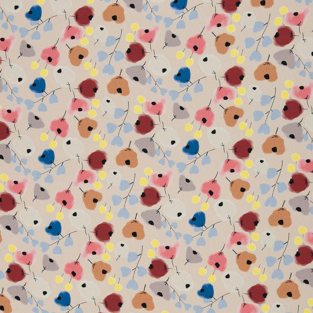 Viskose Webware Flowerdrop by Cherry picking Swafing in beige Viskose Webware Flowerdrop by Cherry picking Swafing in beige