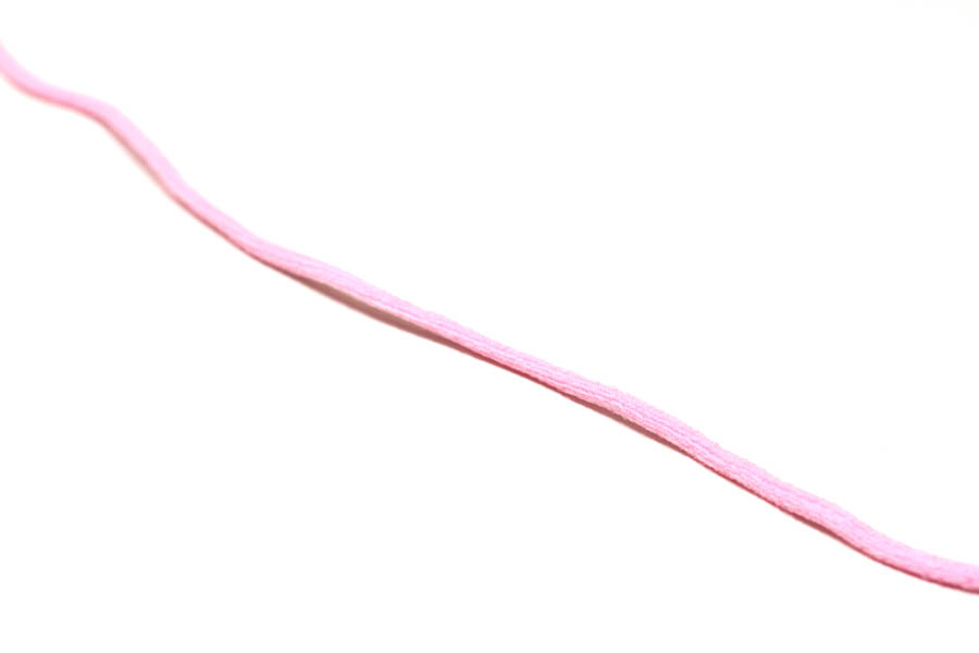 Gummiband, Rundgummi 3 mm in rosa 