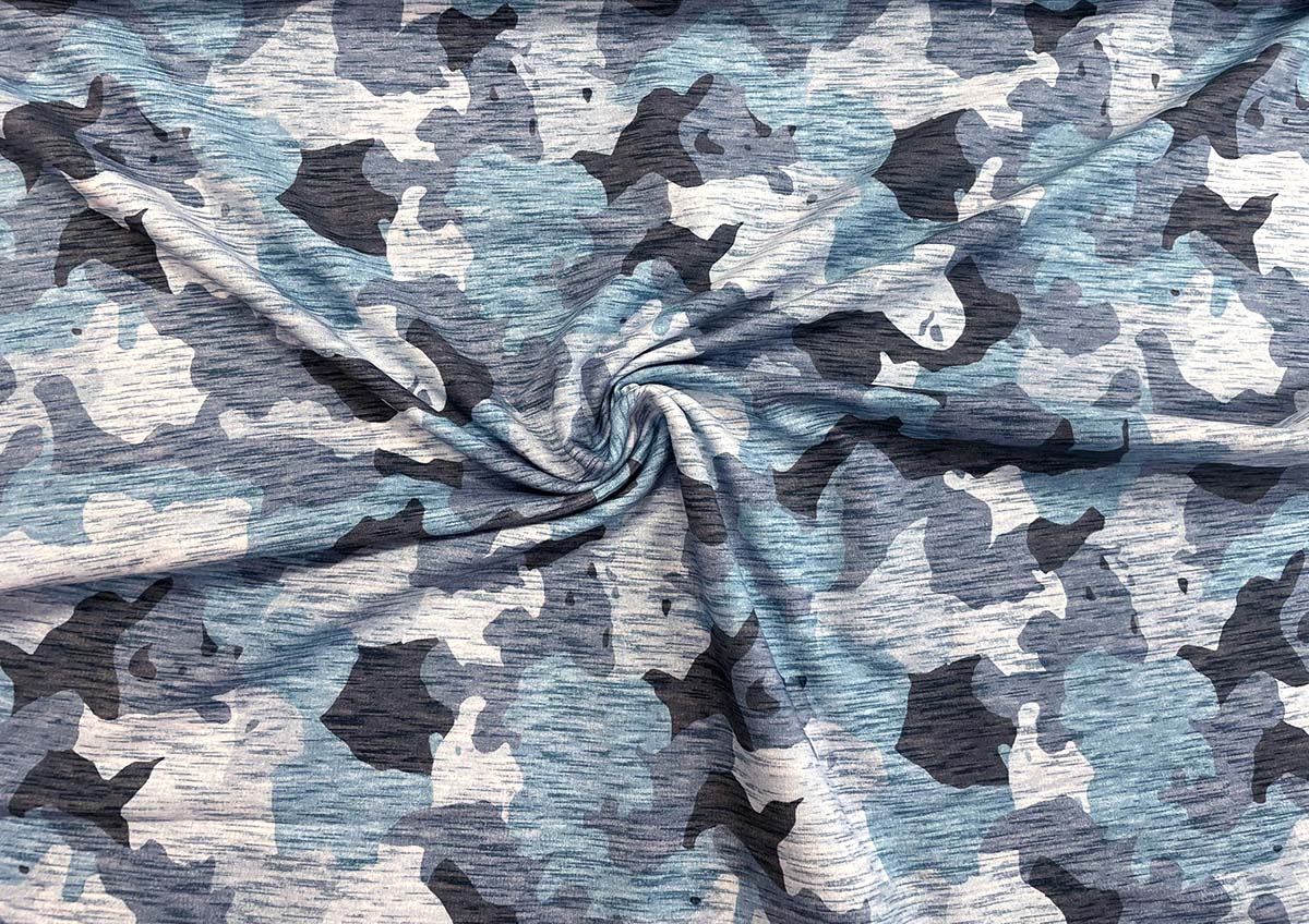 French Terry "Wild Camu" in blau - Hilco French Terry "Wild Camu" in blau - Hilco