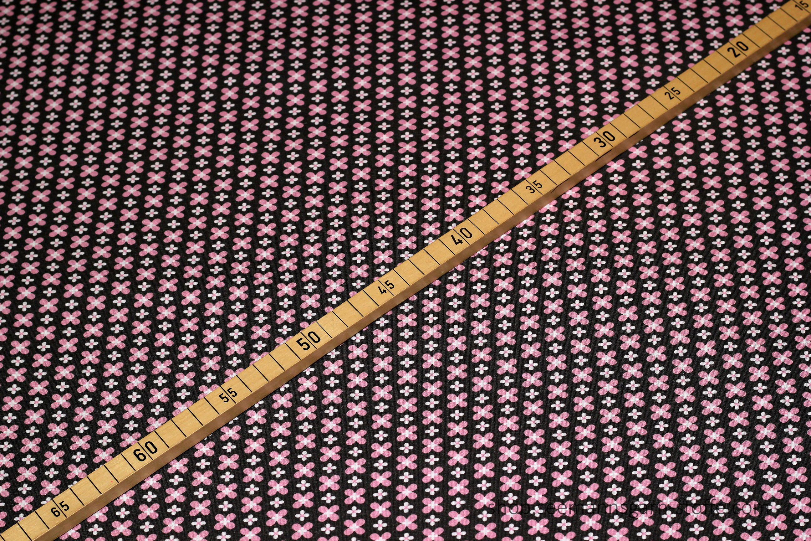 Jersey - grau mit rosa Muster