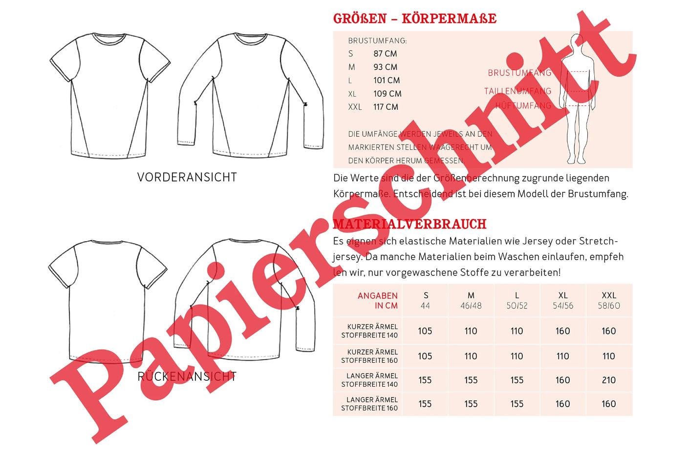 STUDIO SCHNITTREIF Herr Bela Shirt Papierschnittmuster