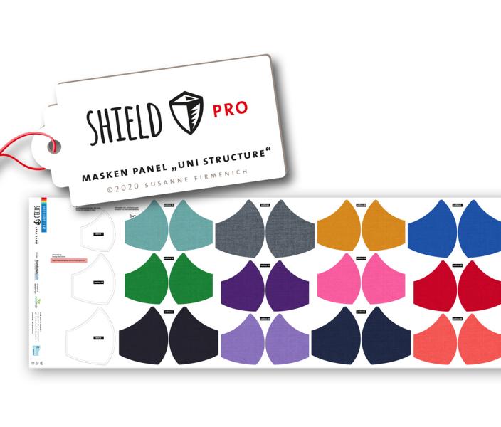 Shield Pro - Panel Uni Structure rund von Hamburger Liebe & Albstoffe - antimikrobiell für Atem-und Mundmasken! Shield Pro - Panel Uni Structure rund von Hamburger Liebe & Albstoffe - antimikrobiell für Atem-und Mundmasken!