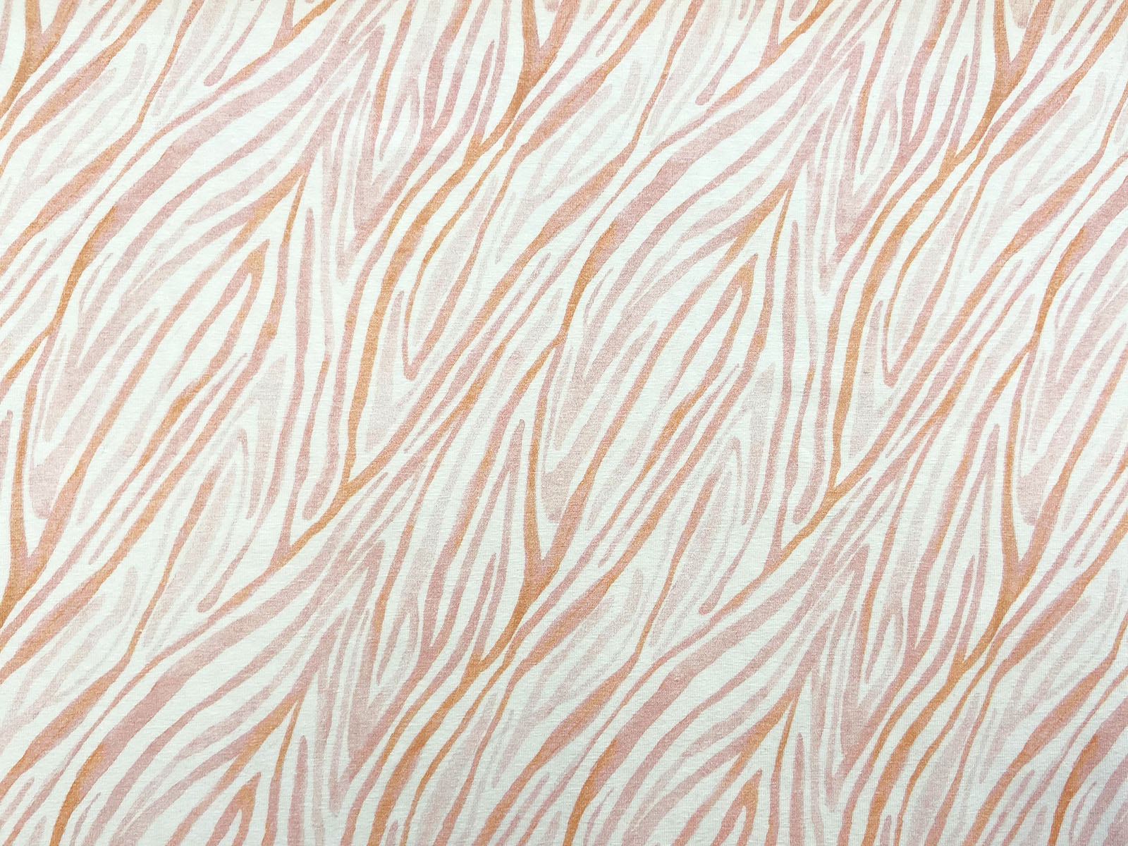 Baumwolljersey - Streifen - rosa/orange